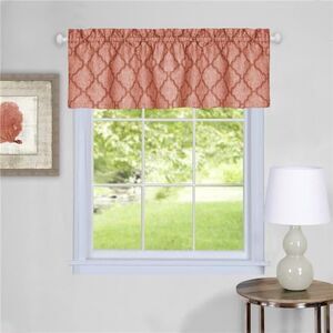 58 x 14 in. Colby Window Curtain Valance, Orange
